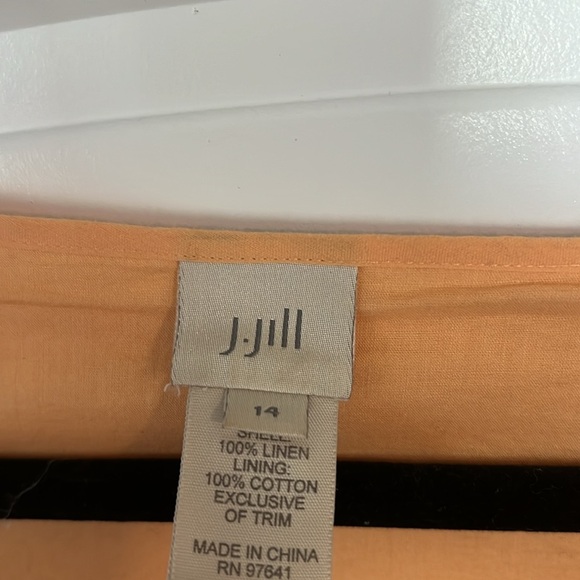 J Jill Linen Beaded Sleeveless Dress Size 14 - Picture 3 of 5